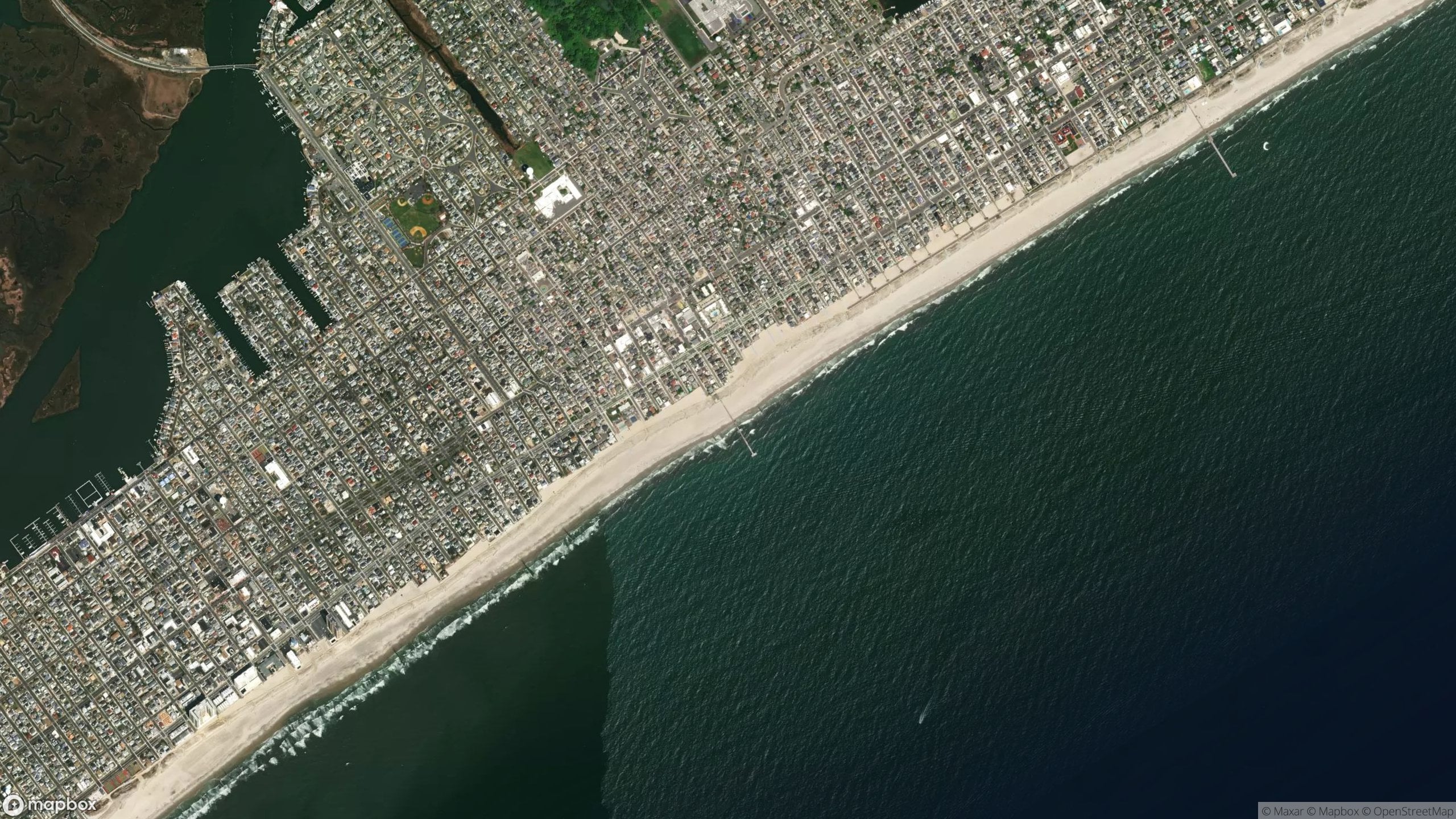 Surf scene from New Jersey, United States.