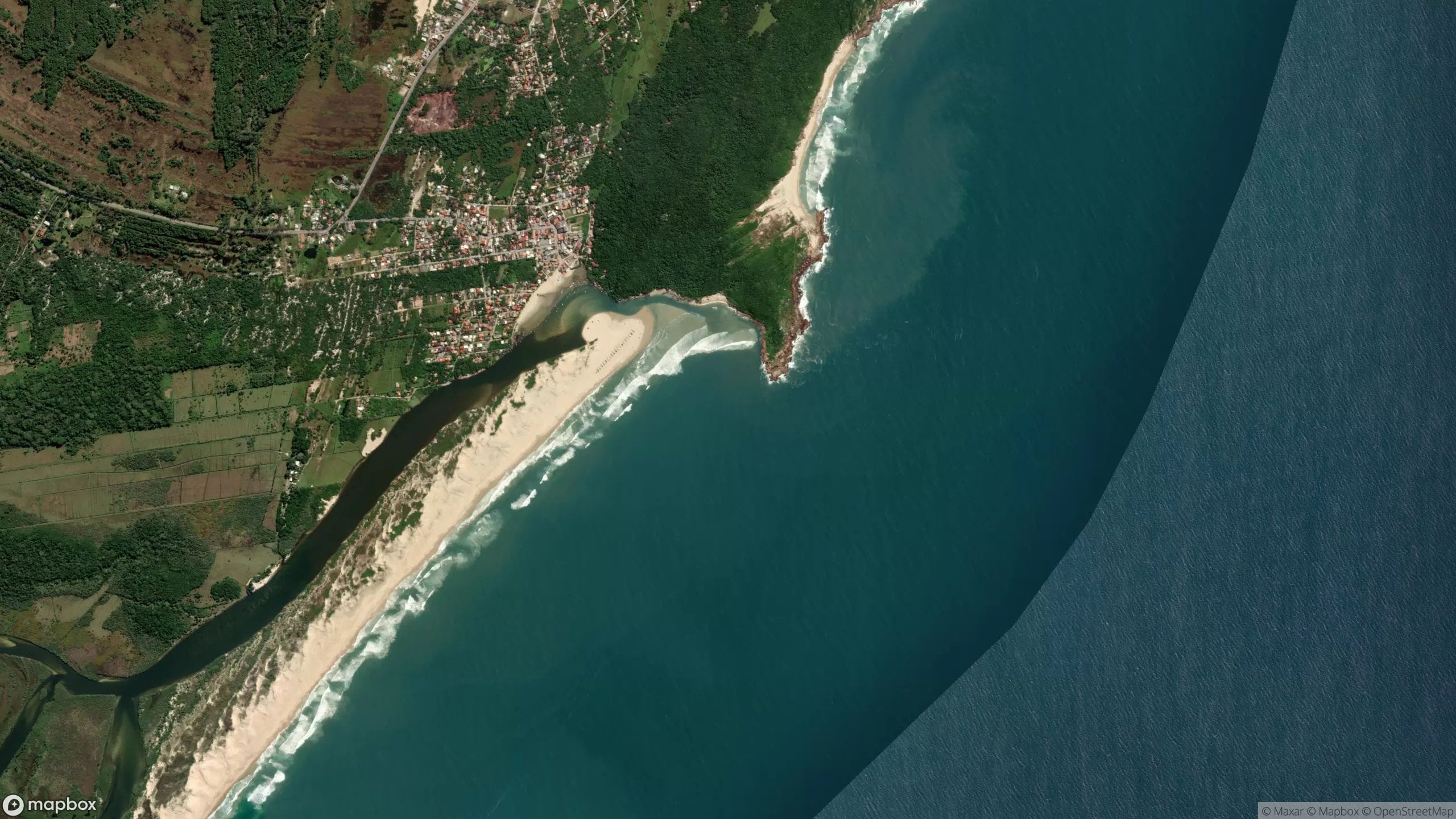 Surf scene from Santa Catarina, Brazil.